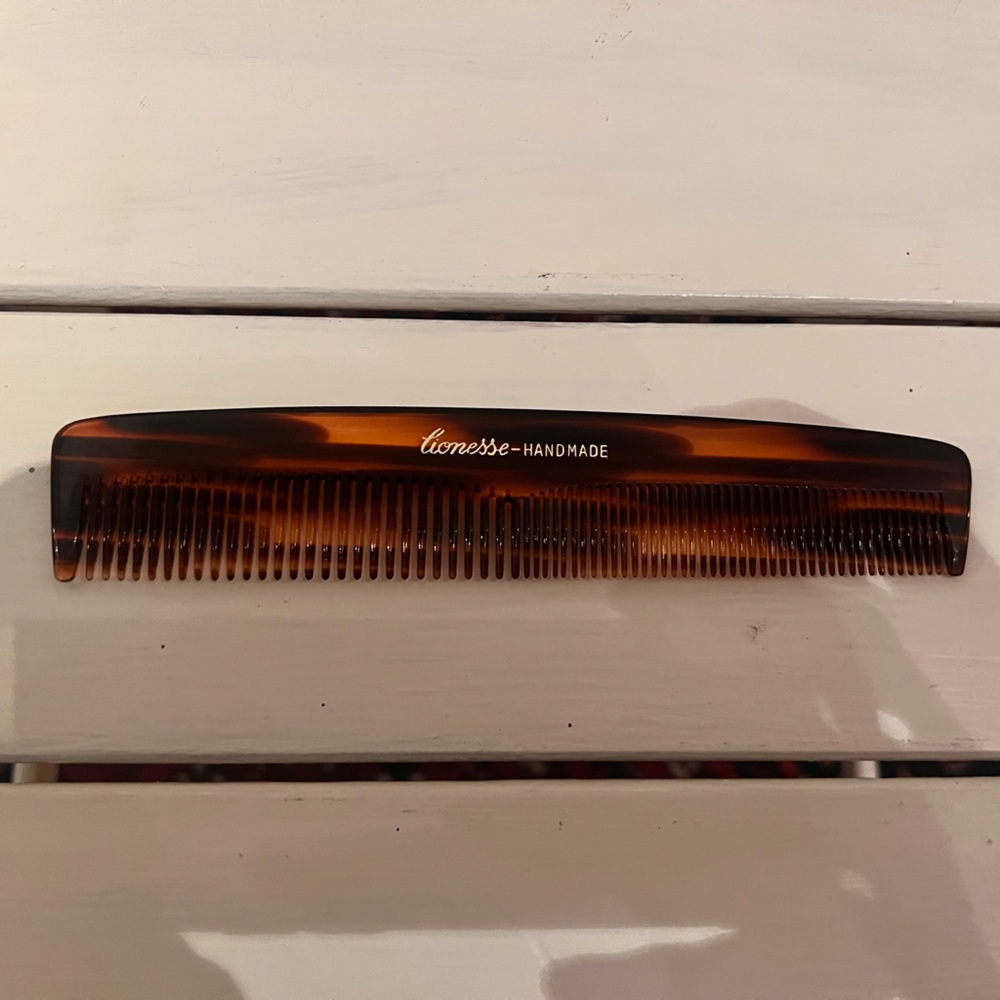 Vintage Lionesse Handmade Comb Tortoise Color Brown Amber